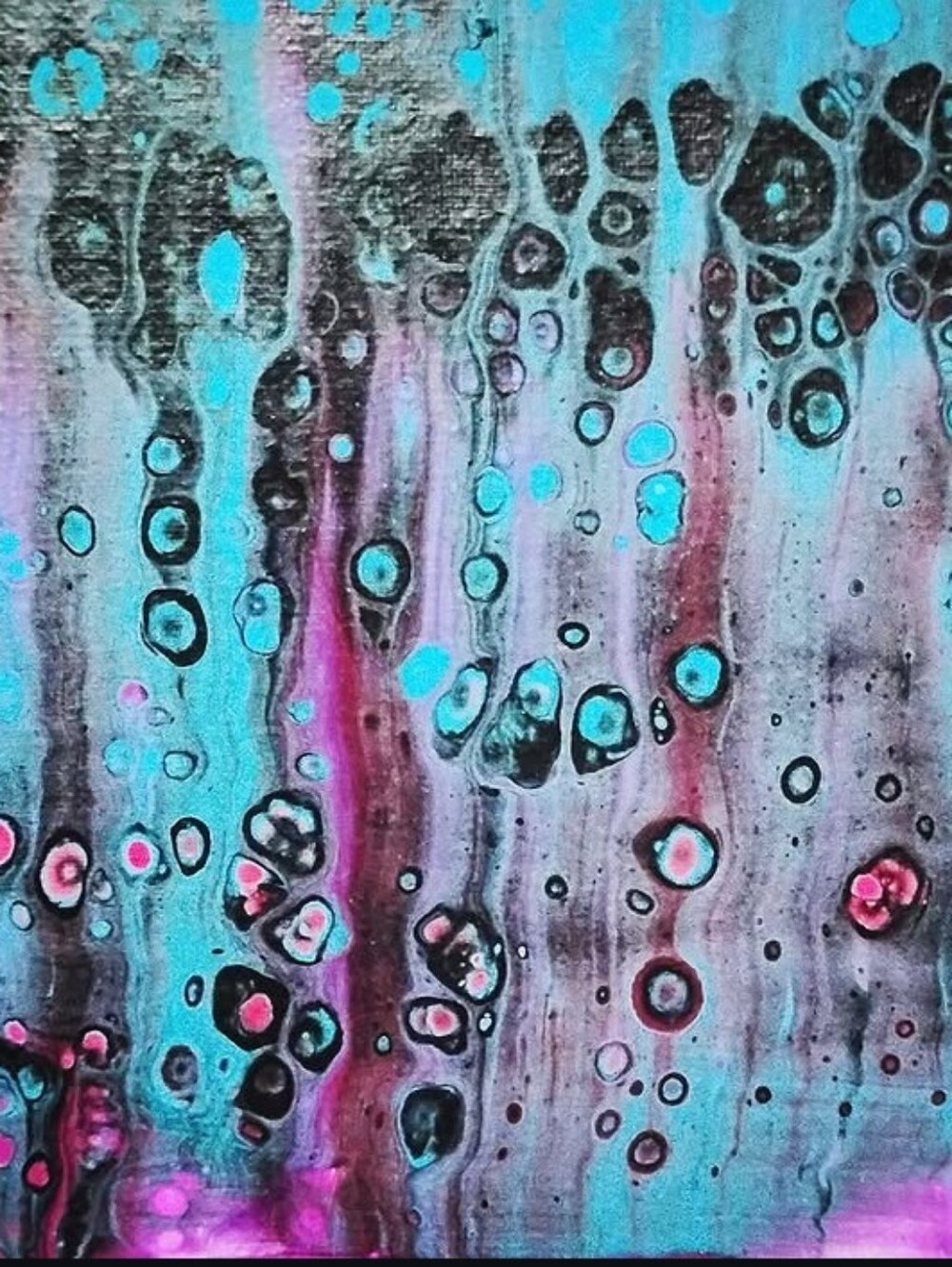 Abstract Blue and Pink Fluid Art Canvas Print - Home Art